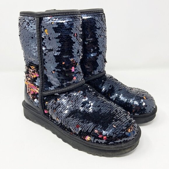 UGG Shoes - UGG | Classic Short Sequin Boot Black/Multi Sequin